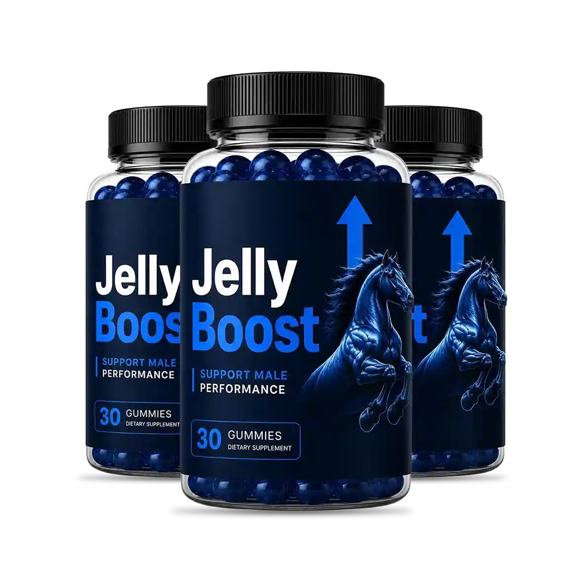Jelly Boost Male Performance Gummies 3 Bottles GMP Certified USA