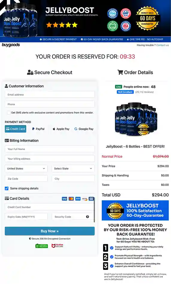 Jelly Boost Secure Checkout